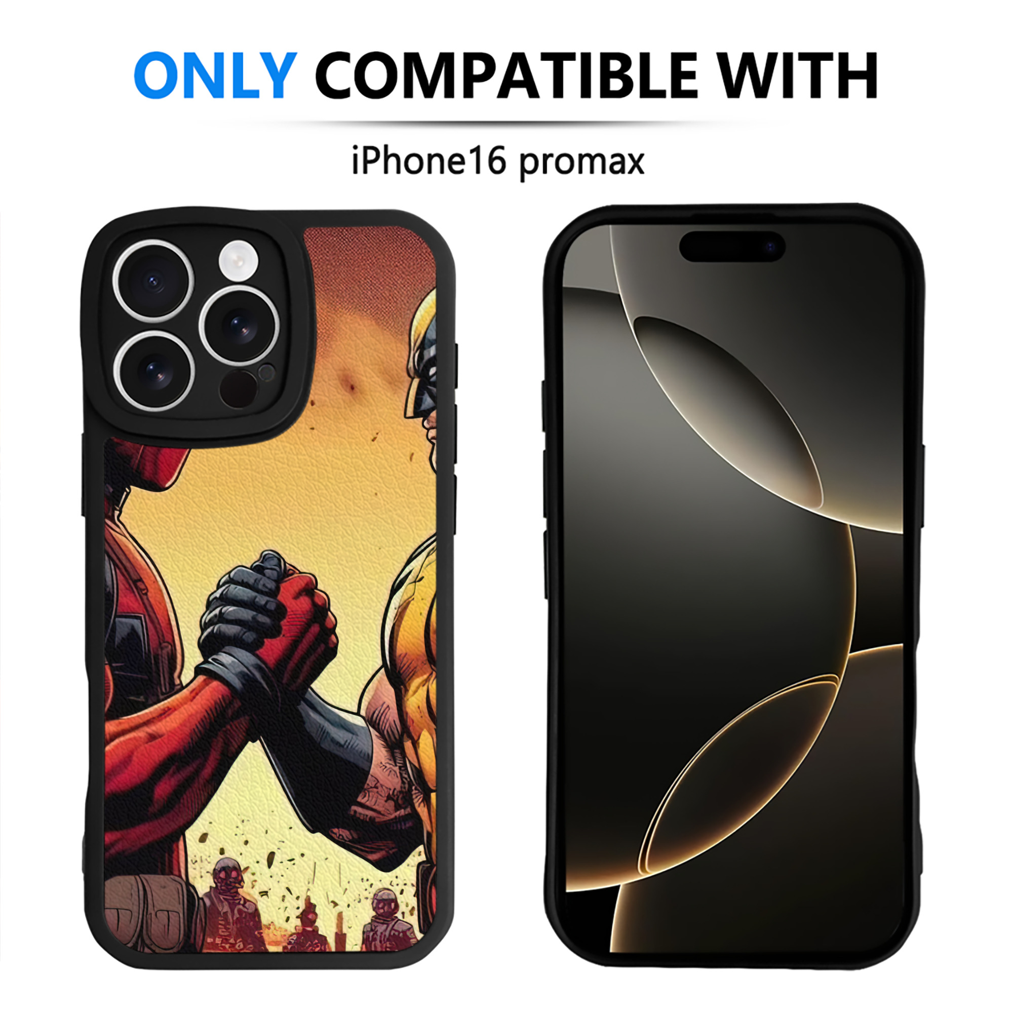 （画像用） Deadpool デッドプール 【iPhone 16シリーズ対応】シリコンスマホケース（レザー調） 材質：シリコン